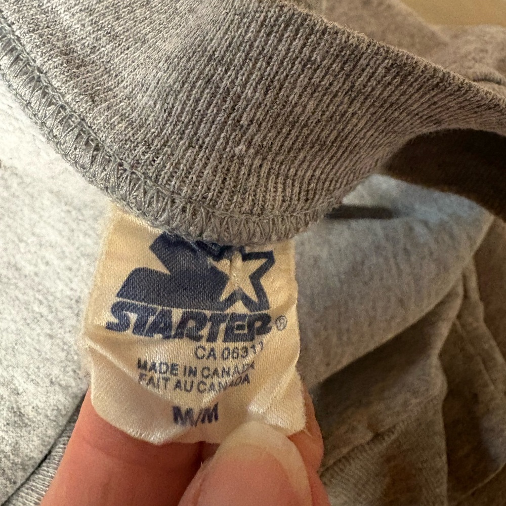 Vintage Toronto Raptors STARTER Grey Sweatshirt with Navy Logo Tag - Picture 4 of 9